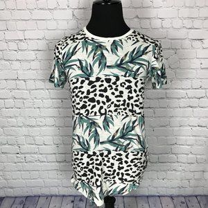 Jack & Jones Cheetah Tropical Print T-Shirt